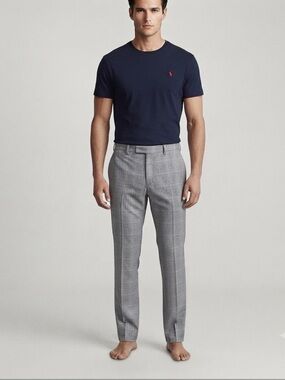 DaVinci New Vintage Recondite Golf Pant Grey Turquoise Plaid NWT Men's 36 38